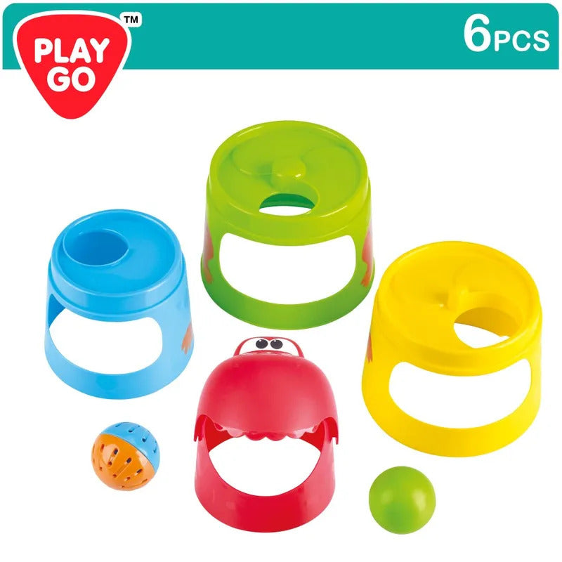 Playgo Baby Building Blocks Dino Stack & Roll 6 Pcs