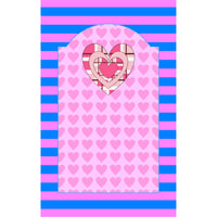 Thumbnail for Kids Praying Mat in a charming Pink and Blue Stripe Design