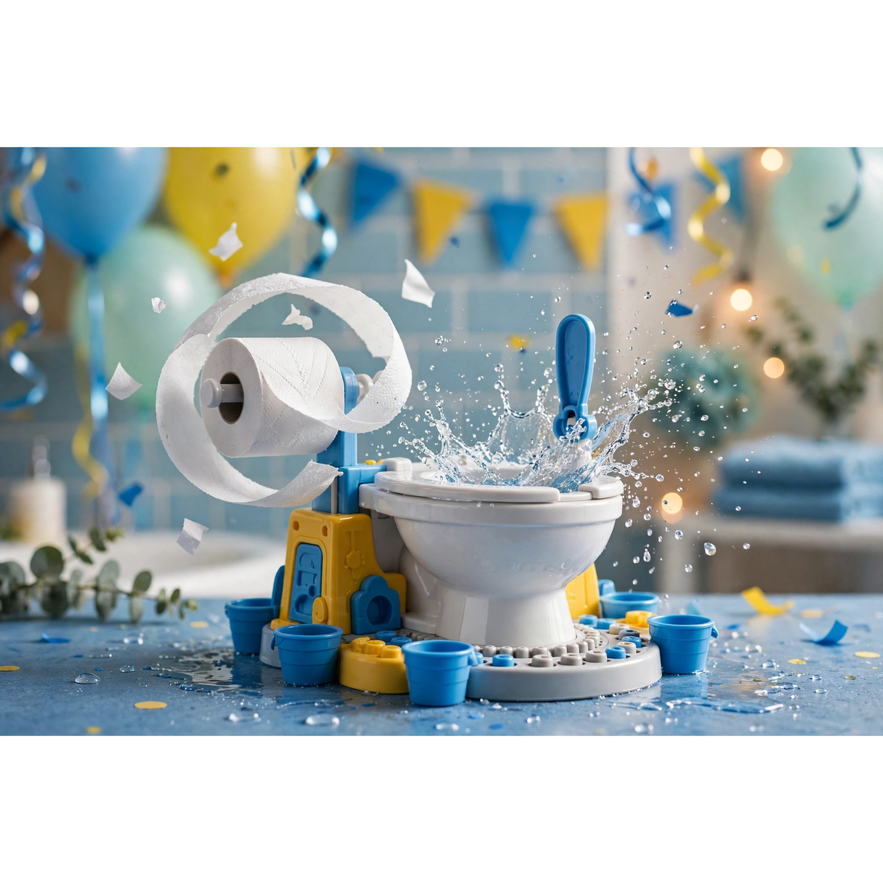 Hasbro Gaming Toilet Trouble Game — in use