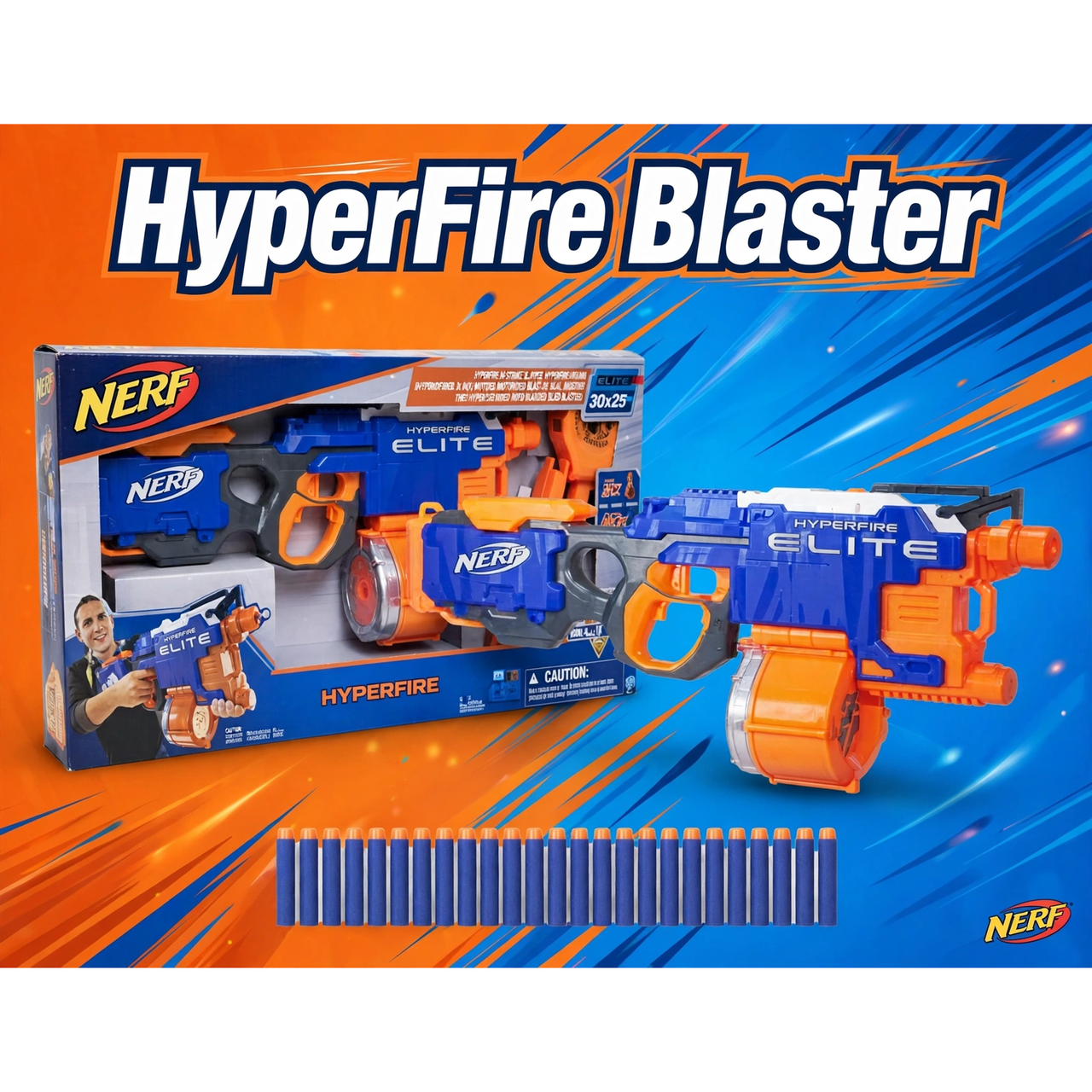 Nerf N-Strike Elite HyperFire Motorized Blaster by Hasbro — hero