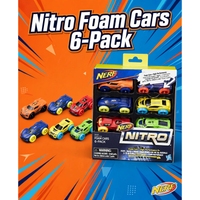 Thumbnail for Nerf Nitro Foam Cars 6-Pack by Hasbro — hero