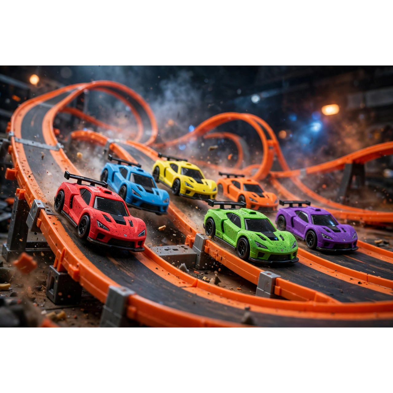 Nerf Nitro Foam Cars 6-Pack by Hasbro — in use