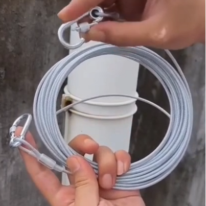 Cloth Laundry Stainless Steel Strong Metal Rope With Anti-Rust Cover