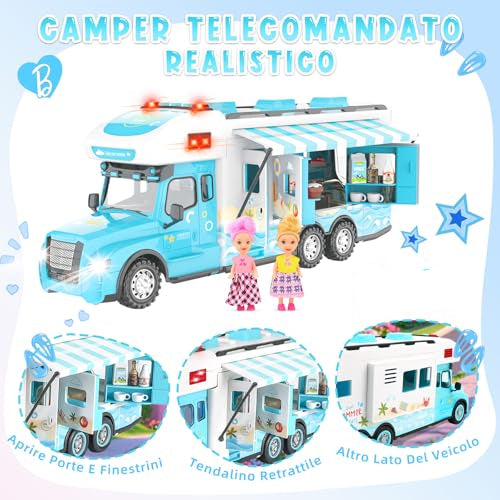 2-in-1 Expandable Camper Van Playset with Lights & Sounds
