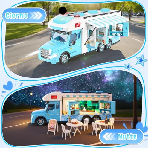 2-in-1 Expandable Camper Van Playset with Lights & Sounds