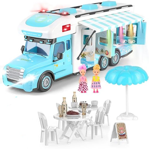 2-in-1 Expandable Camper Van Playset with Lights & Sounds
