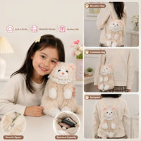 Thumbnail for Plush Cat Stuffed Animal Kitty Shoulder Bag