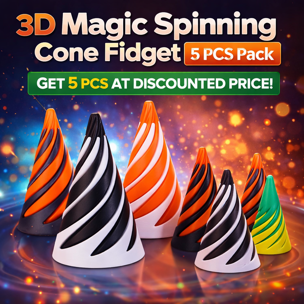 3D Printed Spinning  Magic Cone - 5 Pcs