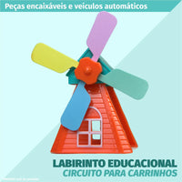 Thumbnail for DIY 110 Piece Block Track Set with 2 Electric Cars