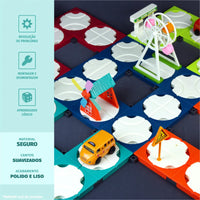 Thumbnail for DIY 110 Piece Block Track Set with 2 Electric Cars