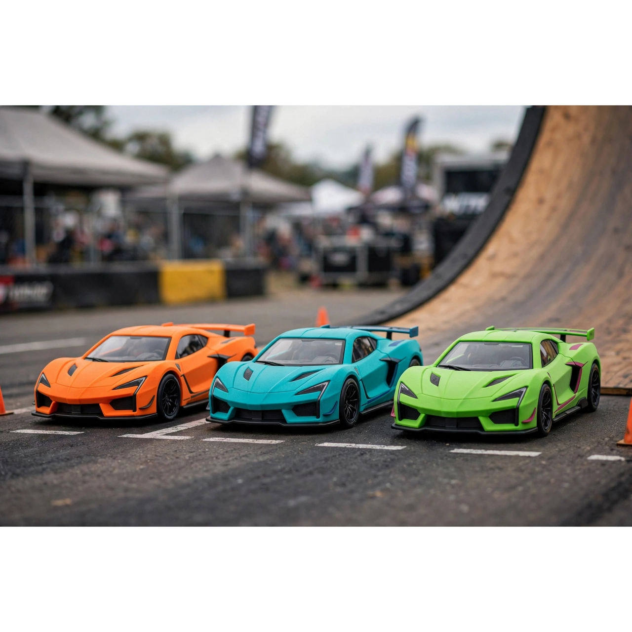 Nerf Nitro Foam Cars 3-Pack by Hasbro — in use