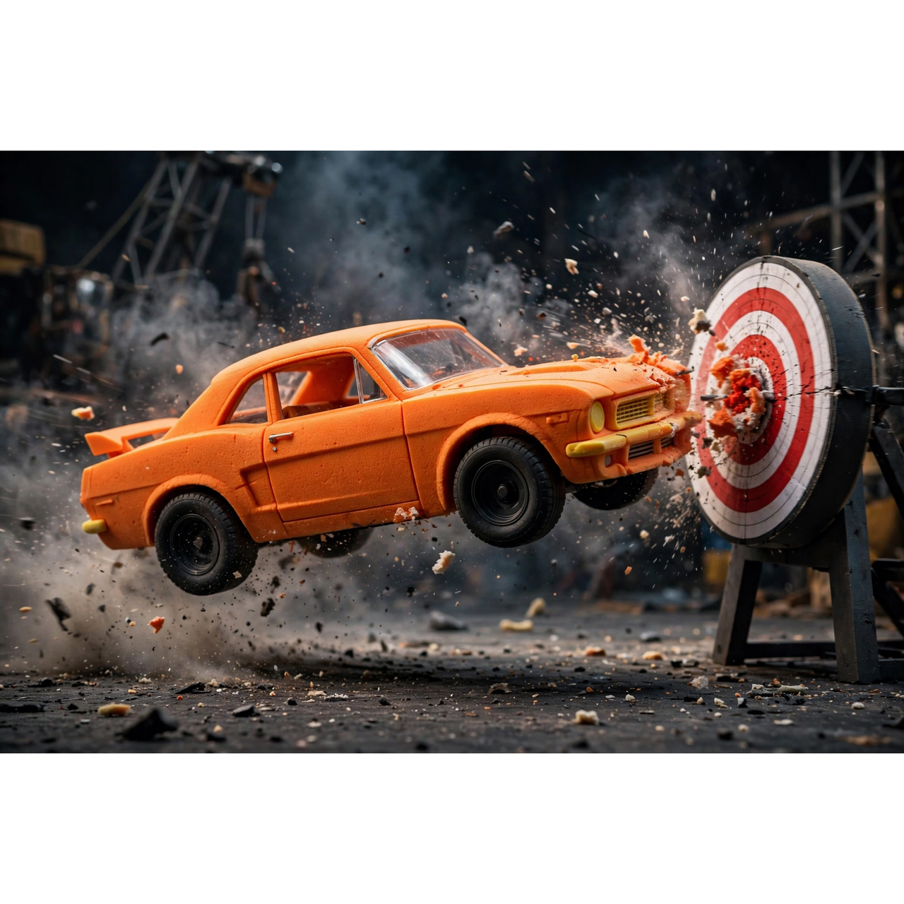 Nerf Nitro Bullseye Blast Stunt Set by Hasbro — in use