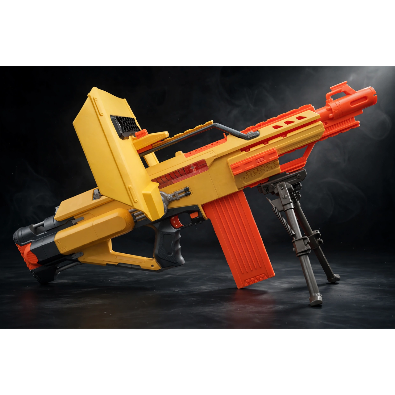 Nerf N-Strike Icon Series Stampede ECS Blaster by Hasbro — in use