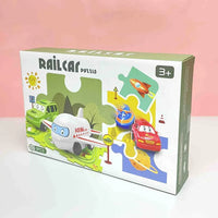 Thumbnail for Dinosaur Puzzle Assemble Rail Electric Car 5 Pcs