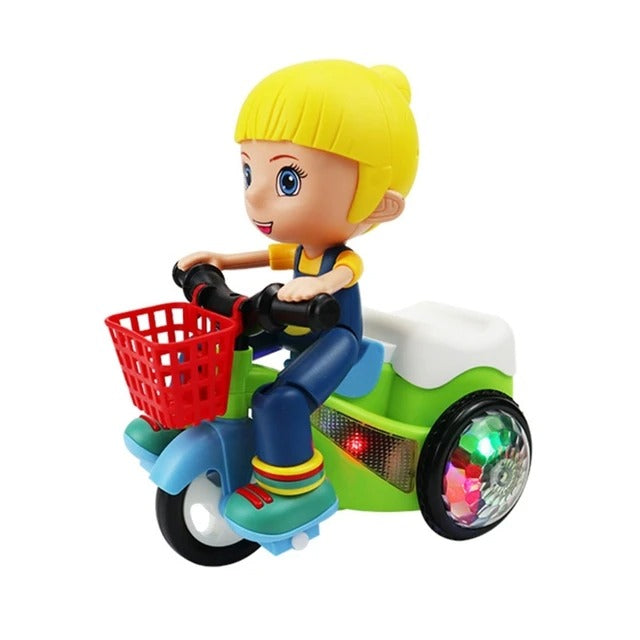 Electric Stunt Bike Toy Kids Music Tricycle