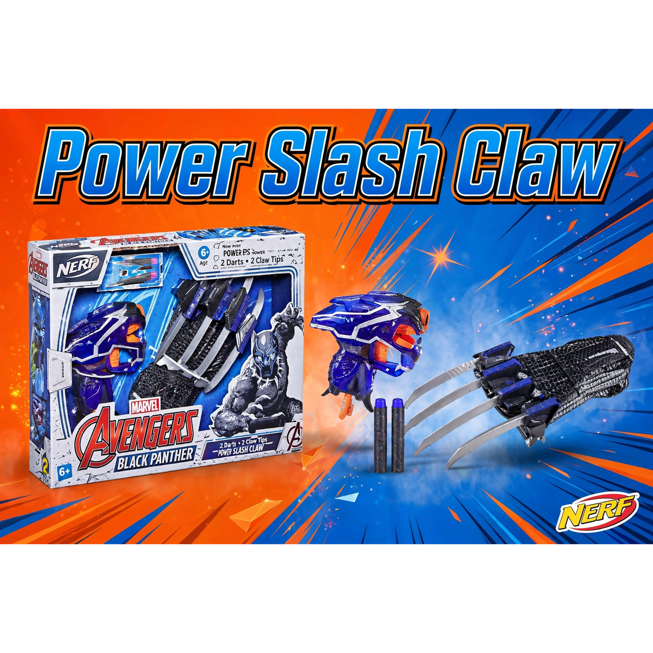 Nerf Power Moves Marvel Black Panther Power Slash Claw by Hasbro — hero