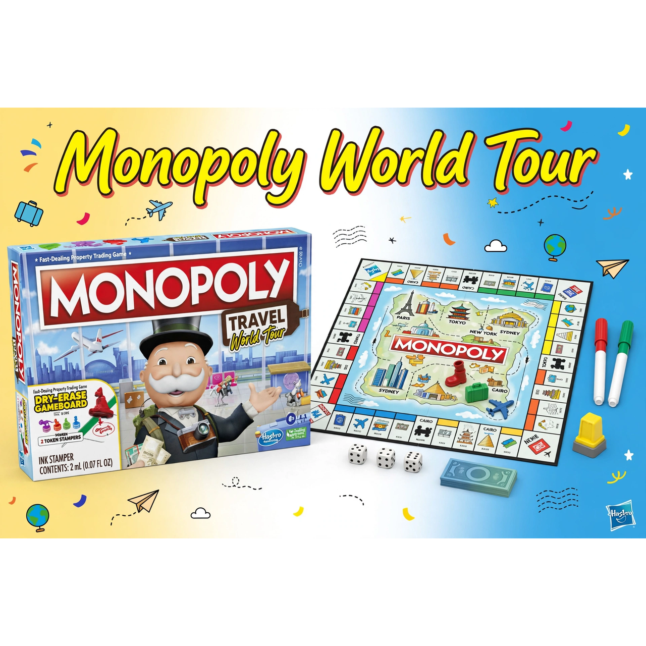 Hasbro Monopoly Travel World Tour Board Game — hero