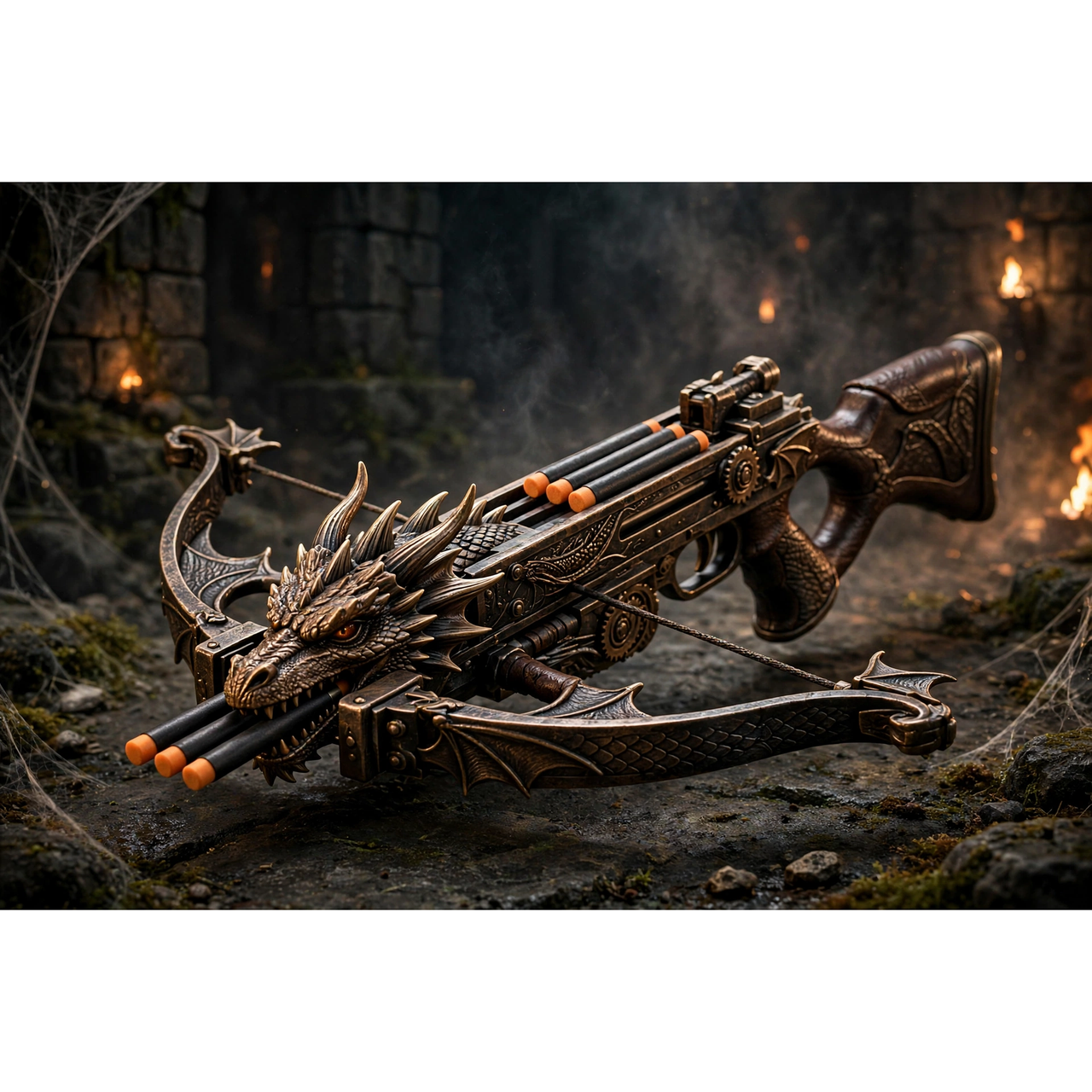 Nerf Dungeons and Dragons Themberchaud Crossbow Blaster by Hasbro — in use