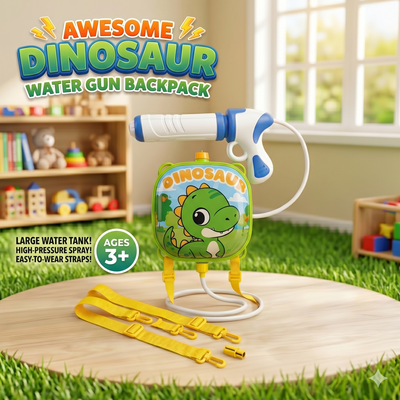 High-Pressure Dinosaur Water Gun Backpack