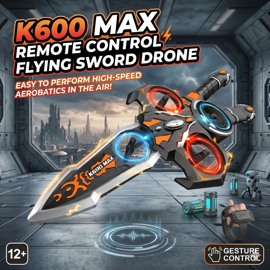 High-Speed Hand Gesture Control Flying Sword Drone With LED Lights