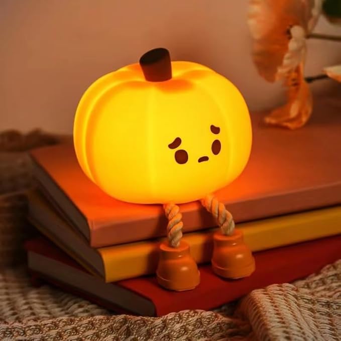Cute Silicone Pumpkin Character Night Light