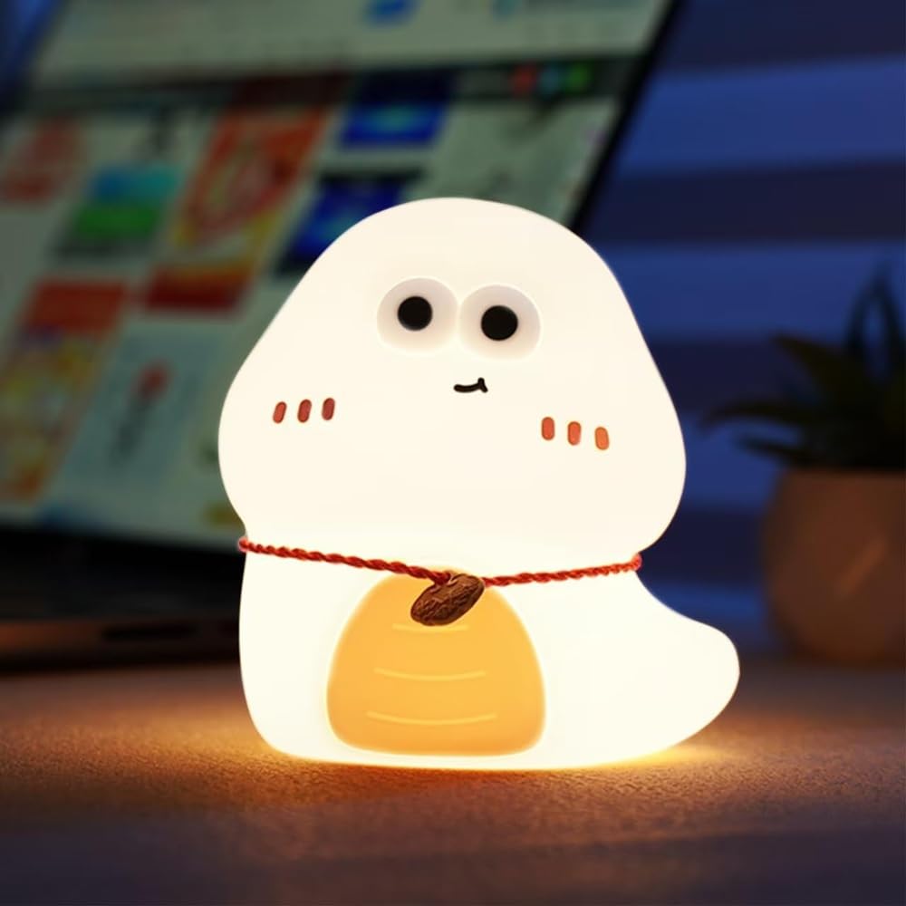 Cute Ghost Character Silicone Night Light
