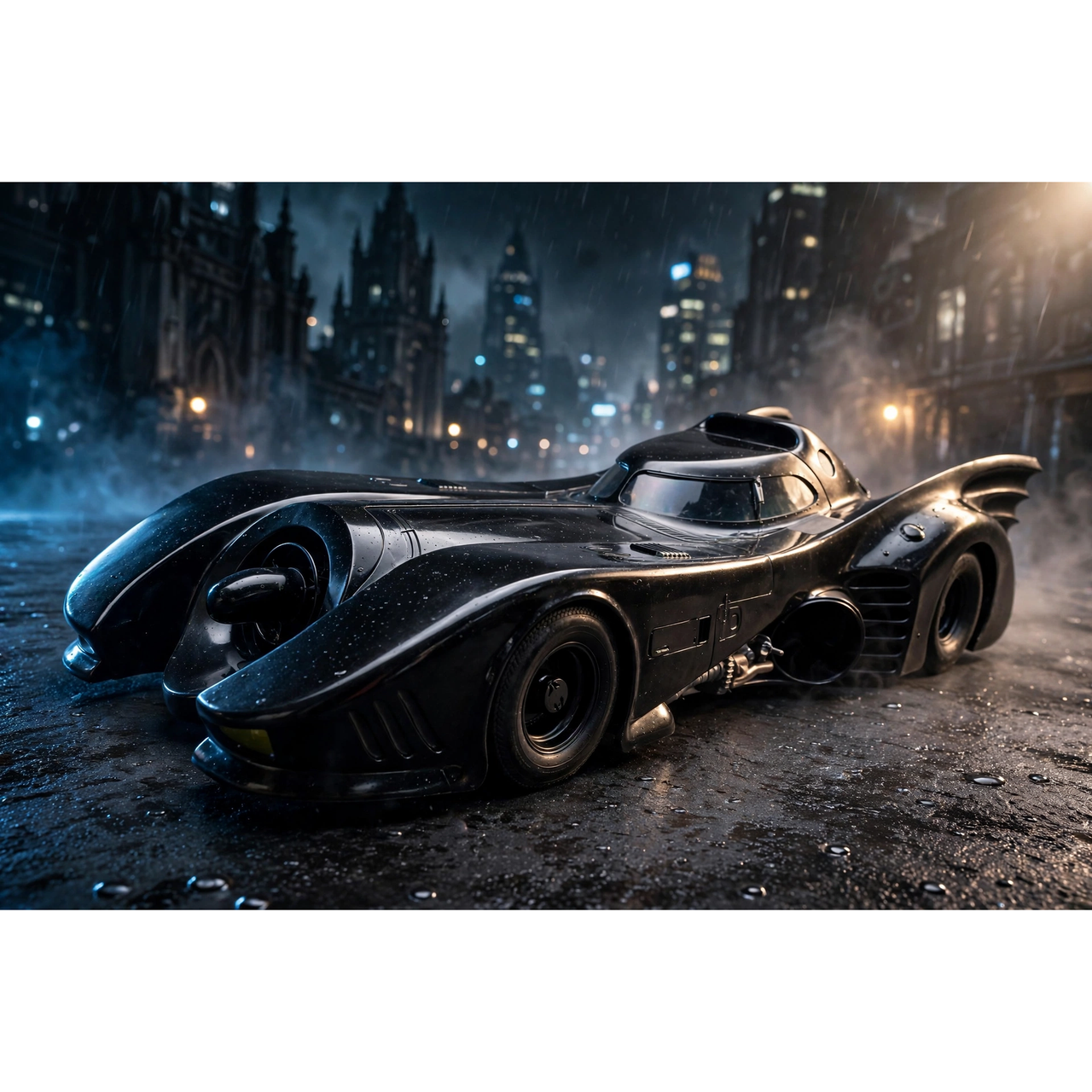 Hot Wheels Batmobile Die-Cast Car by Mattel — in use