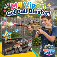 Automatic M4 Viper Electric Gel Ball Blaster with Colourful Lights And Smoke