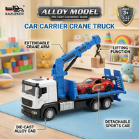 Thumbnail for Die-Cast Flatbed Tow Truck with Sports Car