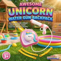 Thumbnail for High-Pressure Unicorn Water Gun Backpack Set