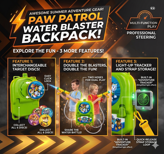 Paw Patrol Water Gun Backpack