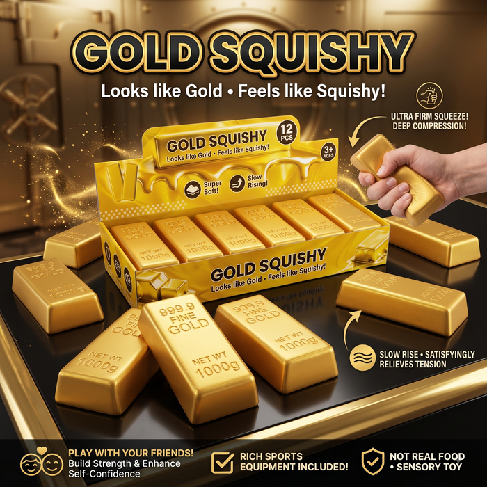 Gold Bar Ultra Firm Stress Squishy Bar
