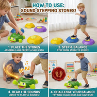 Thumbnail for Sound Stepping Stones Shape Turtle Series Set