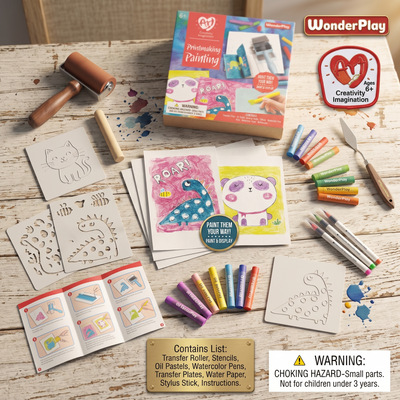 WonderPlay Art Printmaking Painting Kit – Creativity & Imagination