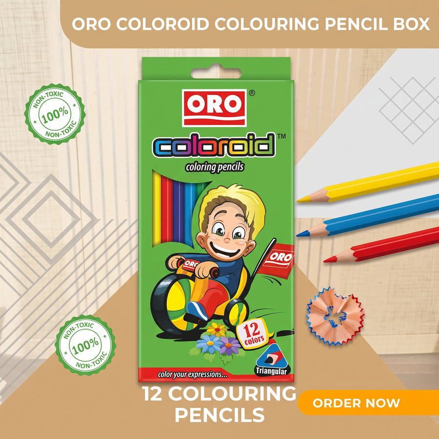ORO Coloring Pencils (12 Pieces)
