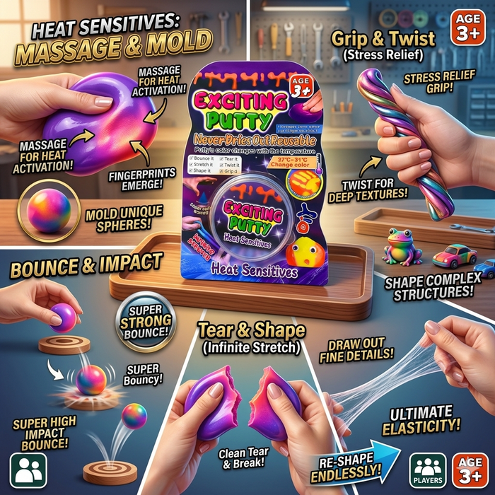 DIY Heat Sensitives Stretch Exciting Putty Toy