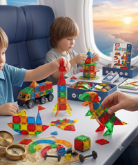 Thumbnail for Magnetic Tiles Building Block Set With Tin Box for Kids