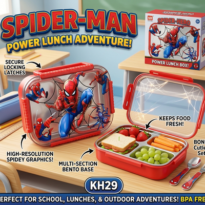 Spider-Man Transparent Lunch Box for Kids