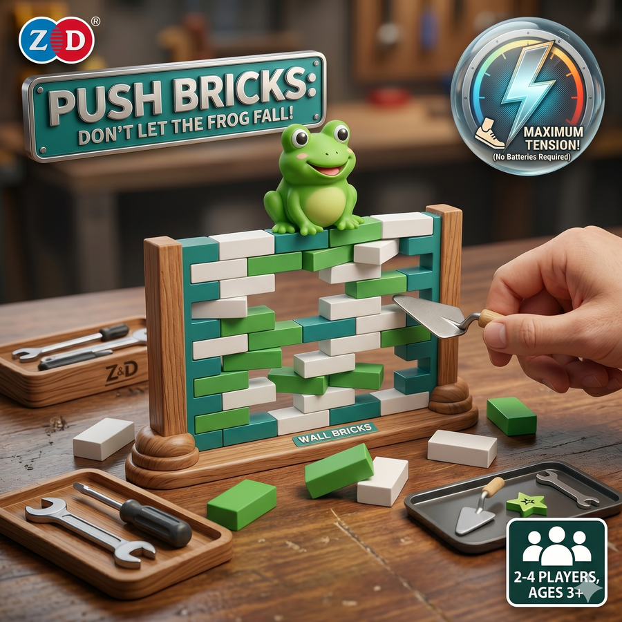 Penguin/Frog Wall Stacking Bricks Game