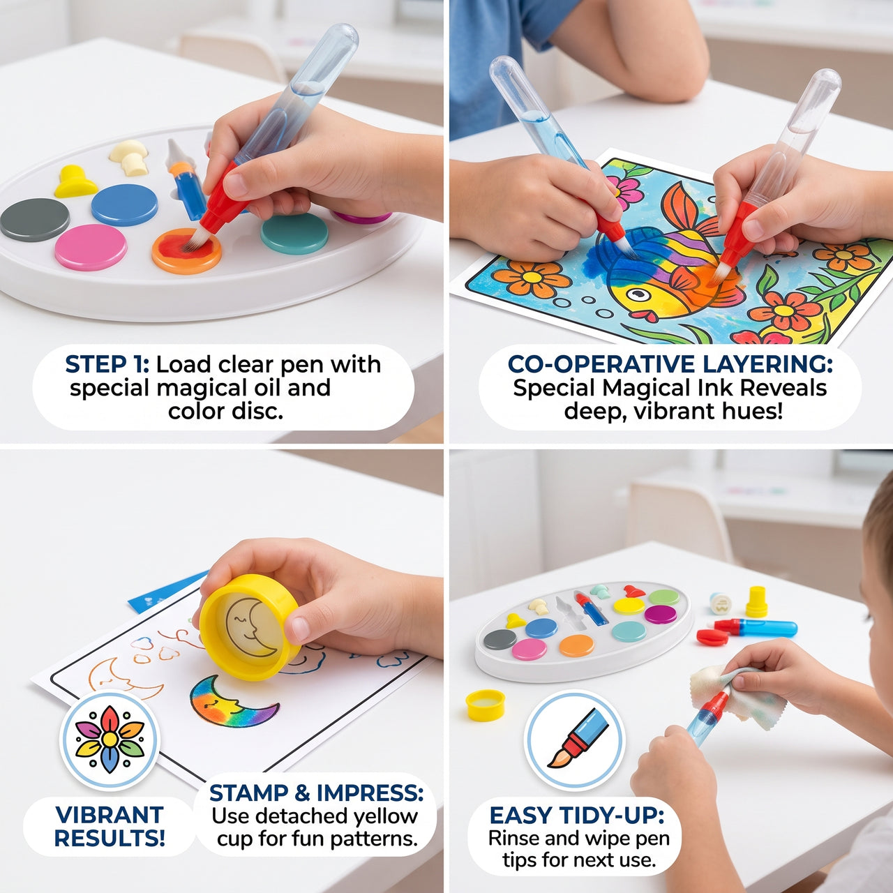 Magical Water Paint Brush With Colour Art Set