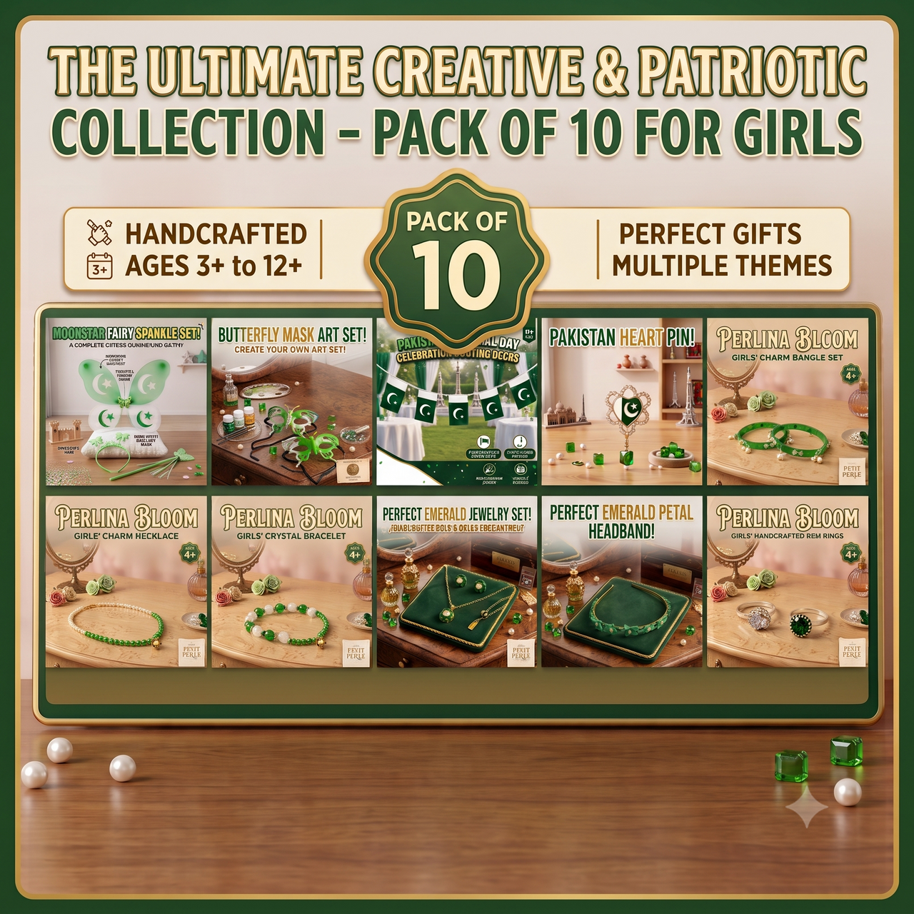 Pakistan Happy Independence Day Celebration Deal Pack Of 10