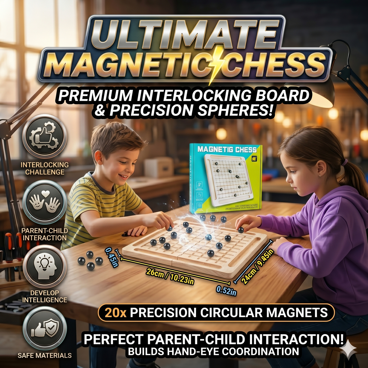 Magnetic Wooden Chess Game