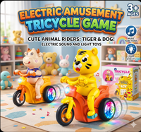 Thumbnail for Rotating Tiger Tricycle Toy for Kids Motorcycle