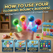 Pack Of 3 Emoji Jumping Popper Spring Toy