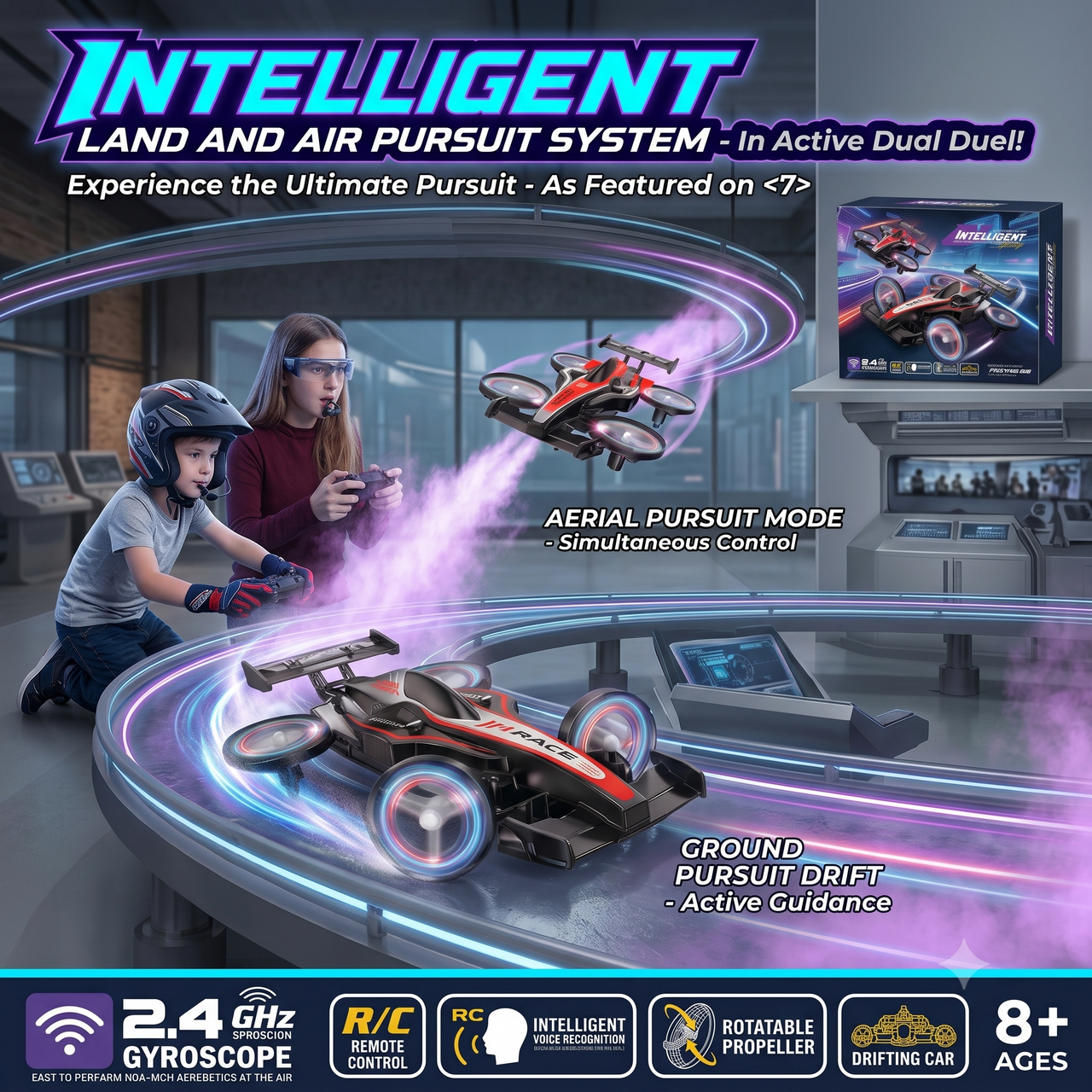 2 in 1 Remote Control Car And Flying Drone