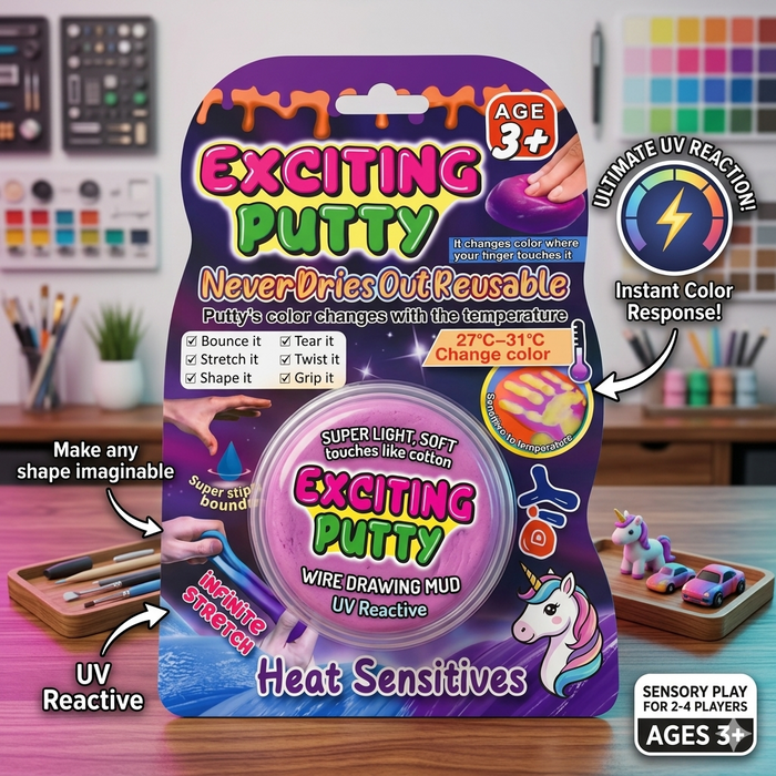 DIY Heat Sensitives Stretch Exciting Putty Toy