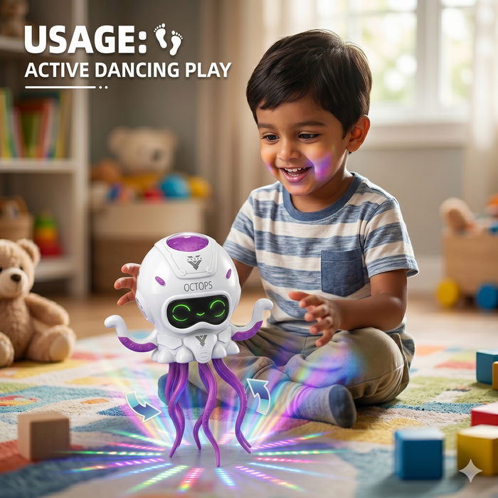 Dynamic Mechanical Dancing Octopus Toys With Light And Sound