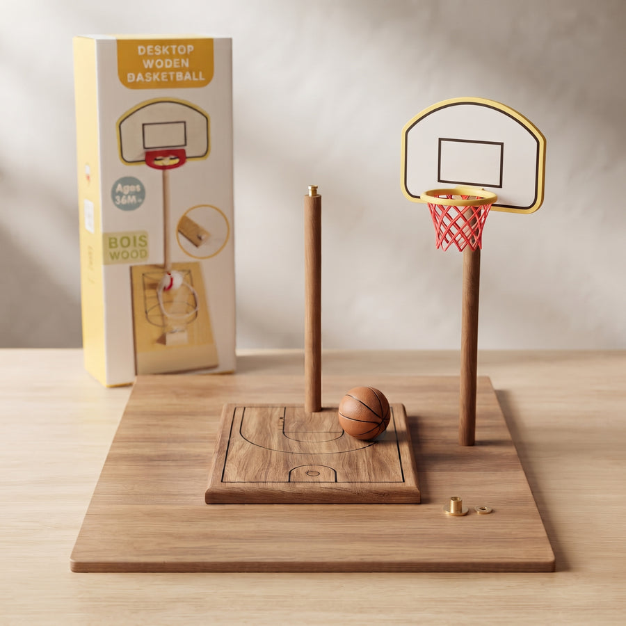 Mini Indoor Desktop Wooden Basketball Hoop Wooden Set