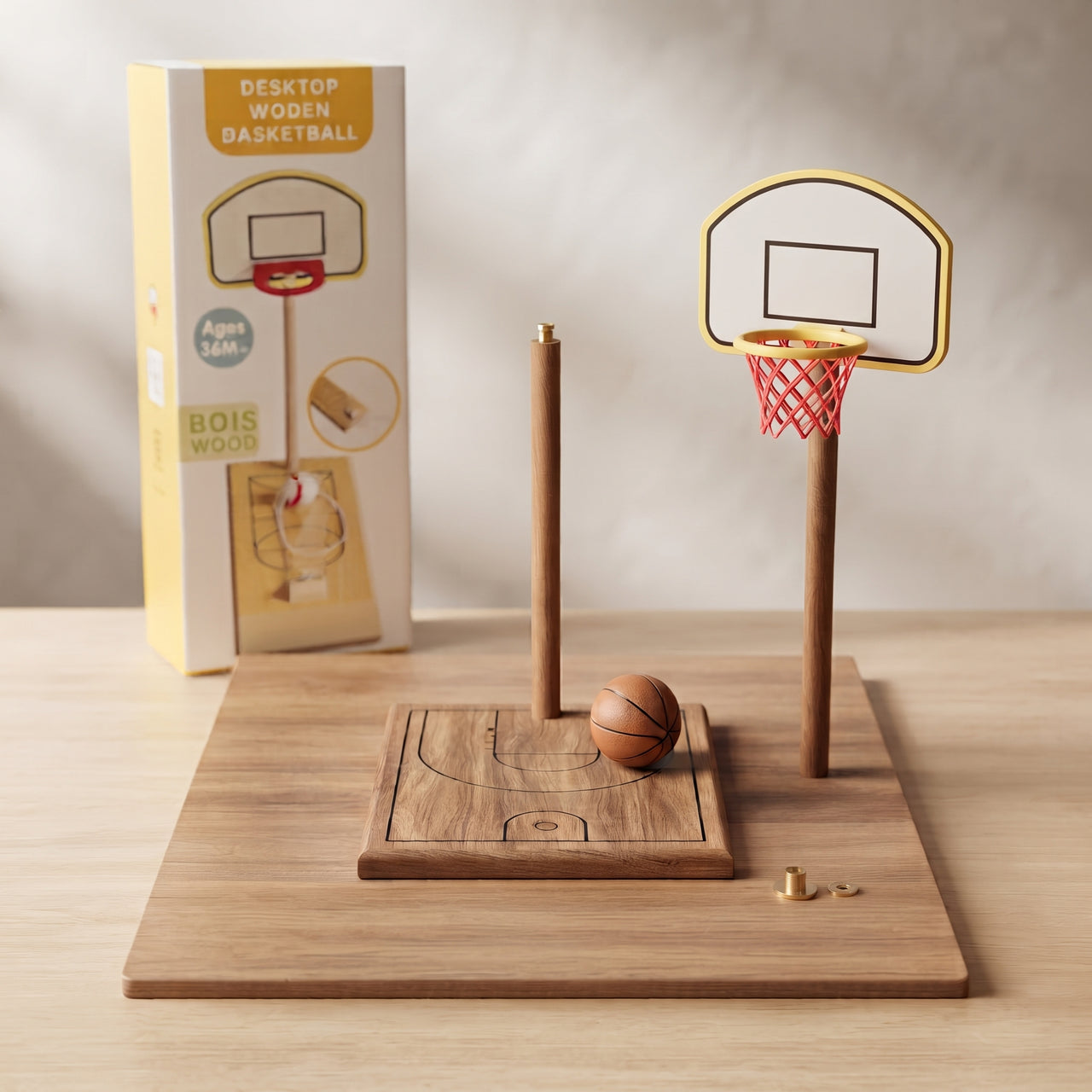 Mini Indoor Desktop Wooden Basketball Hoop Wooden Set