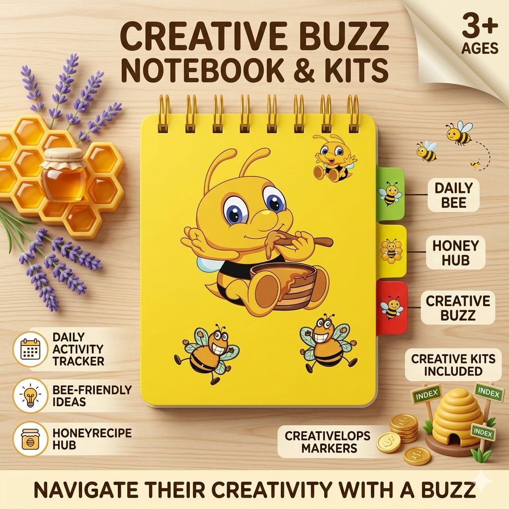 Lovely Bee Spiral Notebook